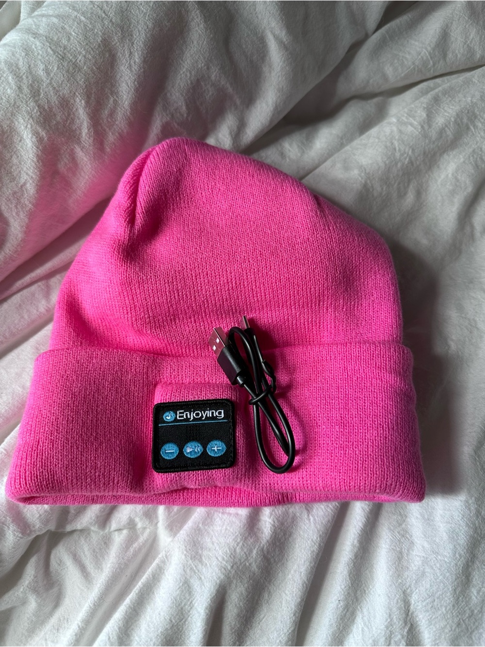 Bluetooth Beanie Hat - Hot Pink